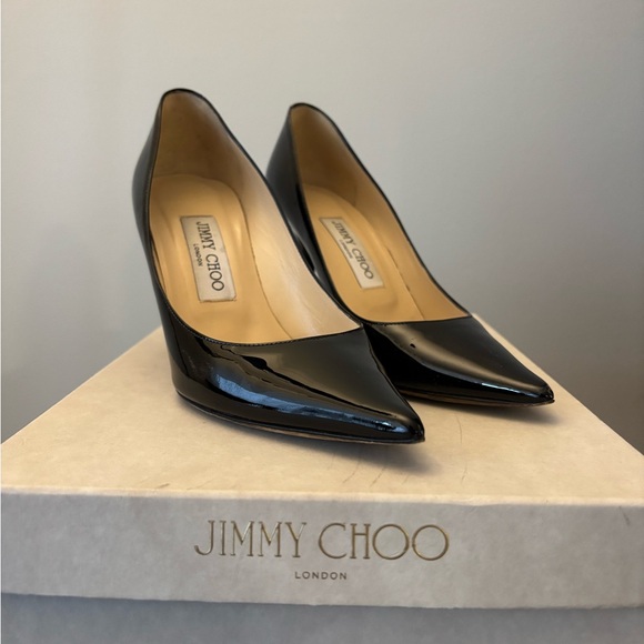 Jimmy Choo Black Patent Leather Heels - Picture 4 of 6
